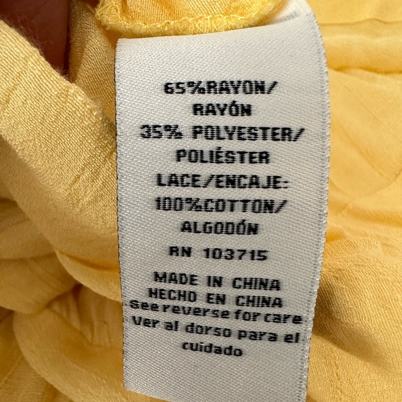 Zac & Rachel Yellow blouse 2x - Picture 6 of 6